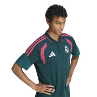 adidas Real Madrid Polo 2026-2027 Donkergroen Roze Wit