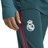 adidas Real Madrid Trainingspak 1/4-Zip 2026-2027 Donkergroen Roze Wit