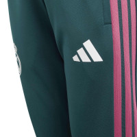 adidas Real Madrid Trainingsbroek 2026-2027 Kids Donkergroen Roze Wit