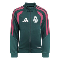 adidas Real Madrid Trainingspak 2026-2027 Peuters/Kleuters Donkergroen Roze Wit