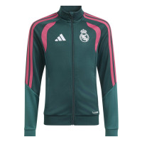adidas Real Madrid Trainingspak 2026-2027 Kids Donkergroen Roze Wit