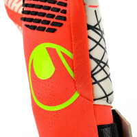 Uhlsport FM Ultragrip Hybrid Goalkeeper Gloves Bright Red Black Bright Yellow