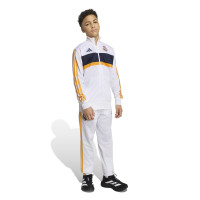 adidas Real Madrid Trainingspak 2026-2027 Kids Wit Donkergrijs Oranje