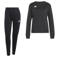 adidas Entrada 26 Crew Sweater Women's Jogging Suit Black White