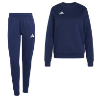 adidas Entrada 26 Crew Sweater Women's Jogging Suit Dark Blue White