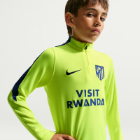 Nike Atletico Madrid Strike 1/4-Zip Tracksuit 2026-2027 Kids Neon Green Black Dark Blue White