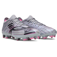 Under Armour Shadow Pro 4 Grass Football Boots (FG) Grey Black Pink
