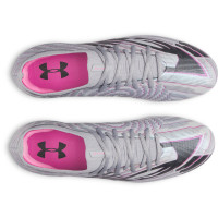 Under Armour Shadow Pro 4 Grass Football Boots (FG) Grey Black Pink