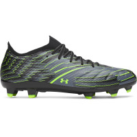 Under Armour Shadow Pro 4 Gras Voetbalschoenen (FG) Zwart Metallic Black Neongroen