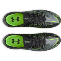 Under Armour Shadow Pro 4 Gras Voetbalschoenen (FG) Zwart Metallic Black Neongroen