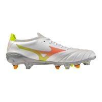 Mizuno Morelia Neo V Beta Elite IJzeren-Nop Voetbalschoenen (SG) Wit Oranje Limoen