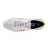 Mizuno Morelia Neo V Beta Elite IJzeren-Nop Voetbalschoenen (SG) Wit Oranje Limoen