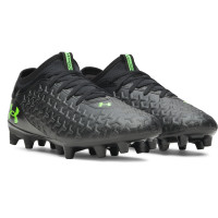 Under Armour Magnetico Select 6 Grass Football Boots (FG) Black Metallic Black Neon Green