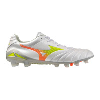 Mizuno Monarcida Neo III Elite Gras Voetbalschoenen (FG) Wit Limoen Oranje