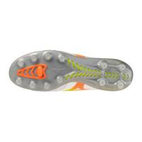 Mizuno Monarcida Neo III Elite Gras Voetbalschoenen (FG) Wit Limoen Oranje