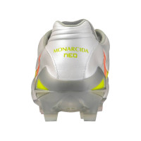 Mizuno Monarcida Neo III Elite Gras Voetbalschoenen (FG) Wit Limoen Oranje