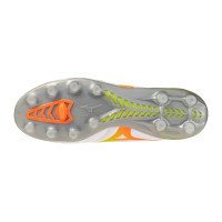 Mizuno Monarcida Neo III Pro Gras Voetbalschoenen (FG) Wit Limoen Oranje