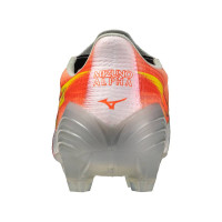 Mizuno Alpha III Japan Gras Voetbalschoenen (FG) Wit Oranje Limoen
