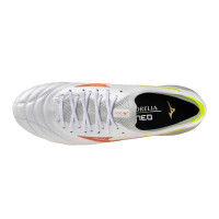Mizuno Morelia Neo V Beta Japan Grass Football Boots (FG) White Orange Lime