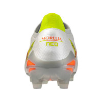 Mizuno Morelia Neo V Beta Japan Grass Football Boots (FG) White Orange Lime