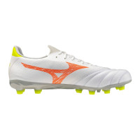 Mizuno Morelia Neo V Beta Select Gras Voetbalschoenen (FG) Wit Oranje Limoen