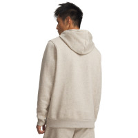 Under Armour Essential Icon Fleece Hoodie Lichtgrijs Beige