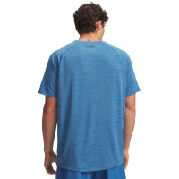 Under Armour Tech Textured Trainingsshirt Grijsblauw Zwart