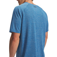 Under Armour Tech Textured Trainingsshirt Grijsblauw Zwart