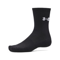 Under Armour Performance Cotton Crew Sokken 3-Pack Zwart Wit