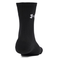 Under Armour Performance Cotton Crew Sokken 3-Pack Zwart Wit