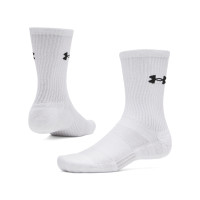 Lot de 3 chaussettes Under Armour Performance Cotton Crew, blanches et noires