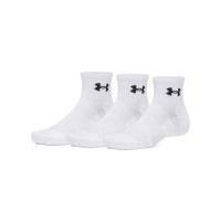 Under Armour Performance Quarter Sprotsokken 3-Pack Wit Zwart