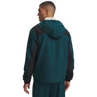 Under Armour Tech Sport Woven Trainingspak Full-Zip Donkergroen Zwart