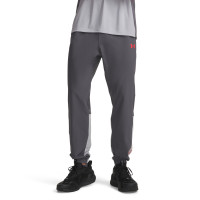 Under Armour Tech Utility Woven Trainingspak Full-Zip Donkergrijs Lichtgrijs Rood
