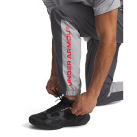Under Armour Tech Utility Woven Trainingspak Full-Zip Donkergrijs Lichtgrijs Rood