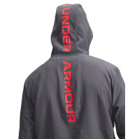 Under Armour Tech Utility Woven Trainingspak Full-Zip Donkergrijs Lichtgrijs Rood