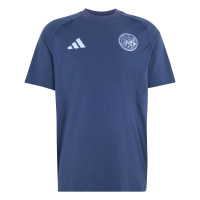 adidas Ajax Tiro Travel T-Shirt 2026-2027 Dark Blue Light Blue