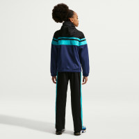 Nike FC Barcelona Sportswear Tracksuit 2026-2027 Kids Black Dark Blue Teal Golden Yellow