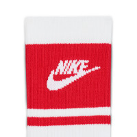 Nike Everyday Elevated Futura Crew Sokken 3-Pack Wit Rood