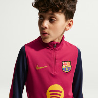 Nike FC Barcelona Strike Tracksuit 1/4-Zip 2026-2027 Kids Red Dark Blue Yellow
