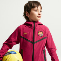 Nike FC Barcelona Tech Woven Tracksuit Hooded Full-Zip 2026-2027 Kids Red Dark Blue Yellow