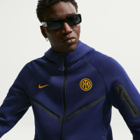 Nike Inter Milan Tech Fleece Trainingspak 2026-2027 Donkerblauw Zwart Goudgeel