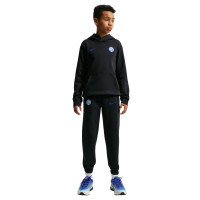 Nike Inter Milan Club Sportswear Tracksuit Hooded 2026-2027 Kids Black Dark Blue