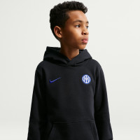 Nike Inter Milan Club Sportswear Hoodie 2026-2027 Kids Zwart Donkerblauw