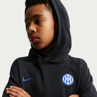 Nike Inter Milan Club Sportswear Hoodie 2026-2027 Kids Zwart Donkerblauw