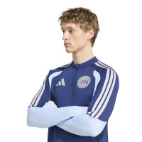 adidas Ajax Tracksuit 1/4-Zip 2026-2027 Dark Blue Light Blue