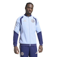adidas Ajax Presentation Tracksuit 2026-2027 Light Blue Dark Blue