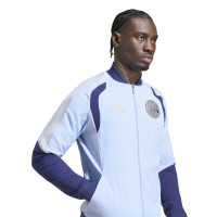 adidas Ajax Presentation Tracksuit 2026-2027 Light Blue Dark Blue