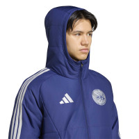 adidas Ajax Winter Jacket 2026-2027 Dark Blue Light Blue