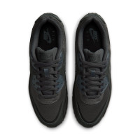 Nike Air Max 90 Premium Sneakers Zwart Antraciet Donkerblauw Geel